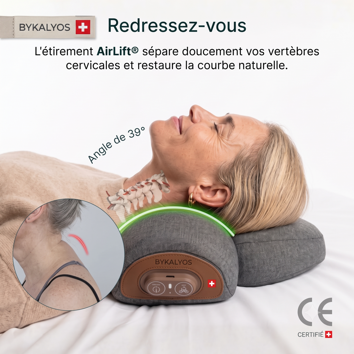 Theratex® ByKalyos - Appareil de Massage Cervical 3-en-1