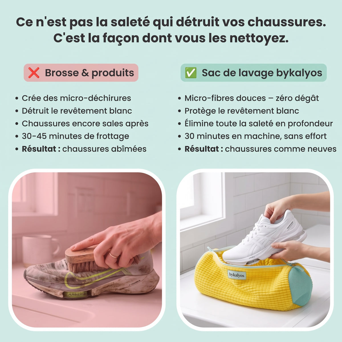 Sac de Lavage Microfibre pour Baskets & Sneakers